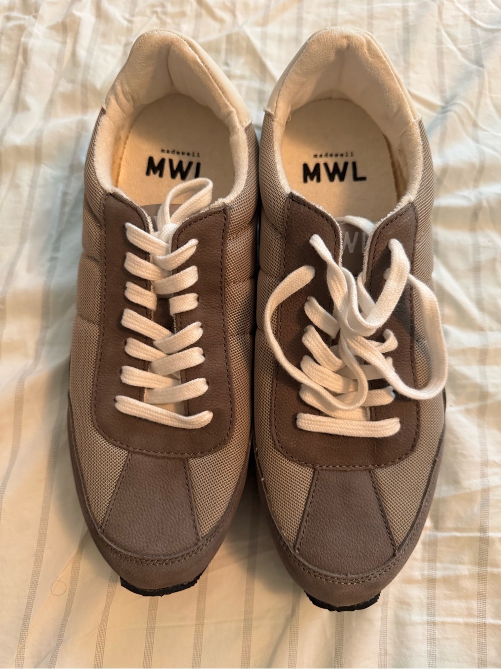 Madewell MWL Gray & White Casual Sneakers
